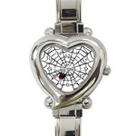 spiderweb 2 Heart Italian Charm Watch