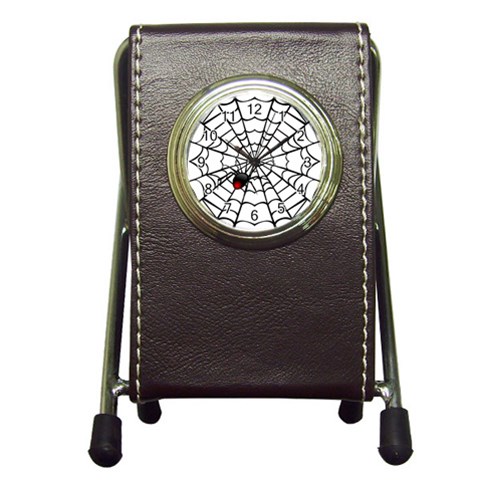 spiderweb 2 Pen Holder Desk Clock from UrbanLoad.com Front