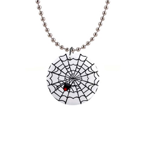 spiderweb 2 1  Button Necklace from UrbanLoad.com Front