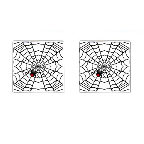 spiderweb 2 Cufflinks (Square) from UrbanLoad.com Front(Pair)
