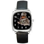Bulgaria Butterfly Square Metal Watch