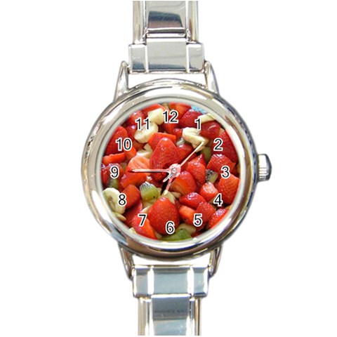 Fruit Cocktail Round Italian Charm Watch from UrbanLoad.com Front