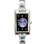 Earth from Space Rectangular Italian Charm Watch