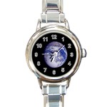 Earth from Space Round Italian Charm Watch