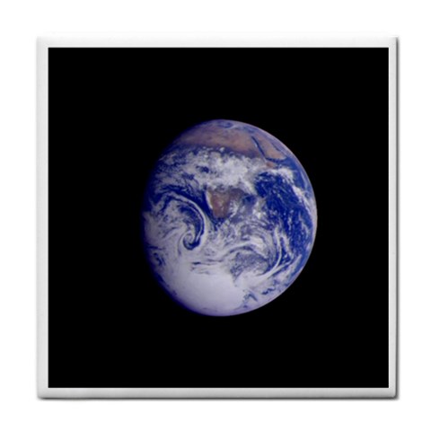 Earth from Space Tile Coaster from UrbanLoad.com Front