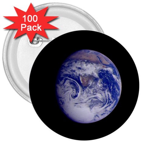 Earth from Space 3  Button (100 pack) from UrbanLoad.com Front