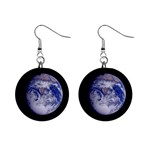 Earth from Space 1  Button Earrings