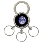 Earth from Space 3-Ring Key Chain