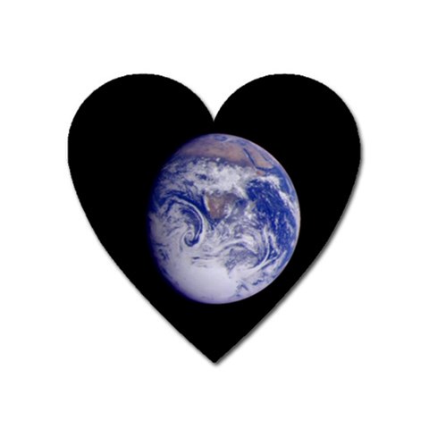 Earth from Space Magnet (Heart) from UrbanLoad.com Front
