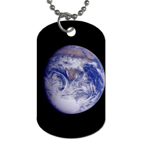 Earth from Space Dog Tag (One Side) from UrbanLoad.com Front