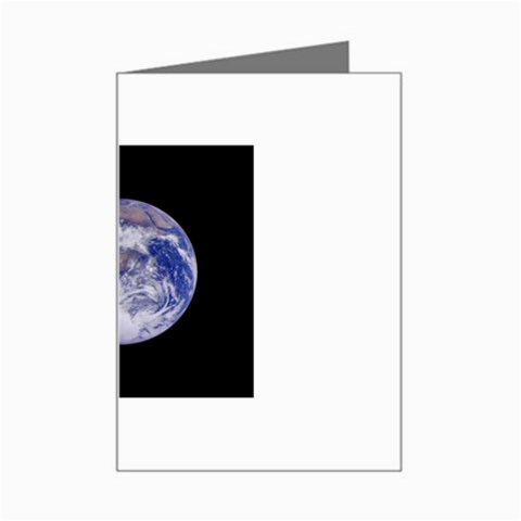 Earth from Space Mini Greeting Card from UrbanLoad.com Left