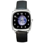 Earth from Space Square Metal Watch