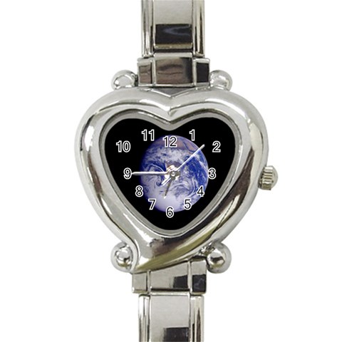 Earth from Space Heart Italian Charm Watch from UrbanLoad.com Front