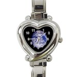 Earth from Space Heart Italian Charm Watch