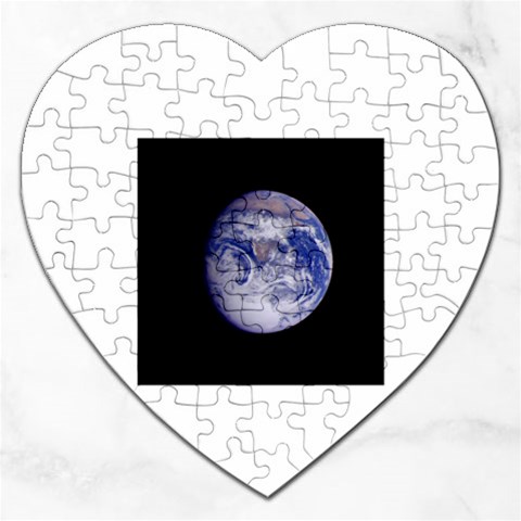 Earth from Space Jigsaw Puzzle (Heart) from UrbanLoad.com Front