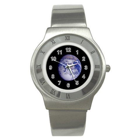 Earth from Space Stainless Steel Watch from UrbanLoad.com Front