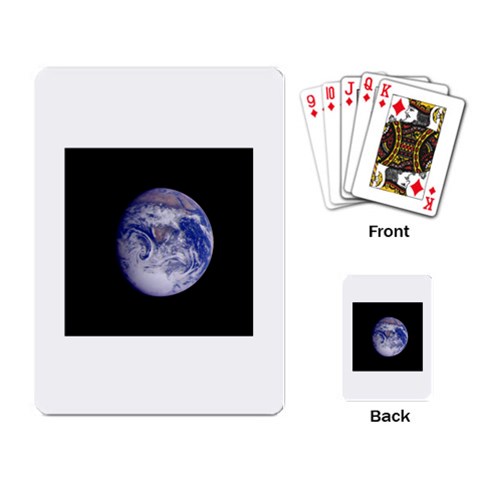 Earth from Space Playing Cards Single Design from UrbanLoad.com Back
