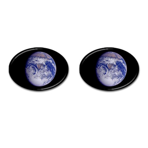 Earth from Space Cufflinks (Oval) from UrbanLoad.com Front(Pair)