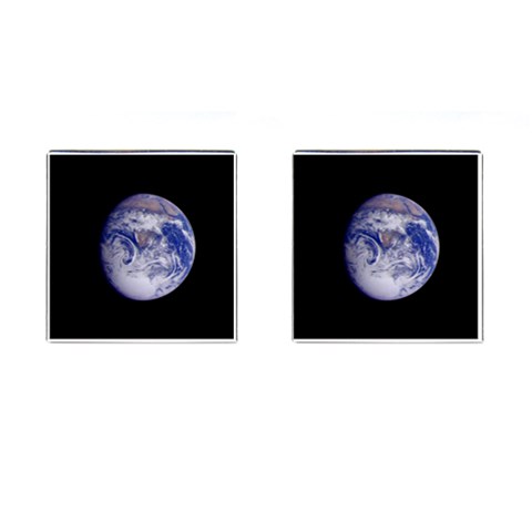 Earth from Space Cufflinks (Square) from UrbanLoad.com Front(Pair)