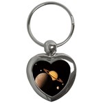 Saturn Enceladus Key Chain (Heart)