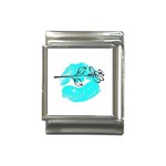 Blue lip decal Italian Charm (13mm)