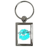 Blue lip decal Key Chain (Rectangle)