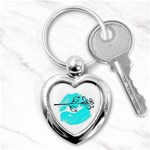 Blue lip decal Key Chain (Heart)