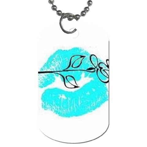 Blue lip decal Dog Tag (One Side) from UrbanLoad.com Front