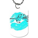 Blue lip decal Dog Tag (One Side)