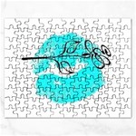 Blue lip decal Jigsaw Puzzle (Rectangular)