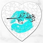 Blue lip decal Jigsaw Puzzle (Heart)