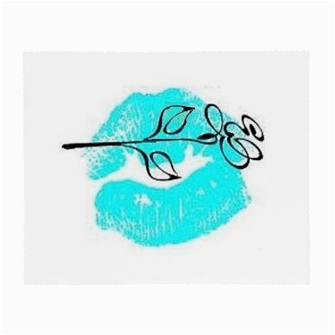 Blue lip decal Glasses Cloth from UrbanLoad.com Front