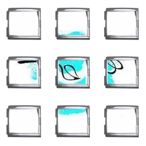 Blue lip decal Mega Link Italian Charm (9 pack) from UrbanLoad.com Front