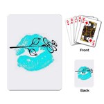 Blue lip decal Playing Cards Single Design