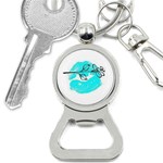 Blue lip decal Bottle Opener Key Chain