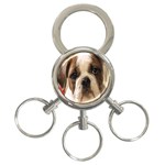 American Bulldog Puppy 3-Ring Key Chain