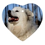 American Eskimo Dog Ornament (Heart)