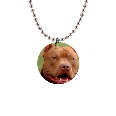 American Pit Bull Terrier 1  Button Necklace from UrbanLoad.com Front