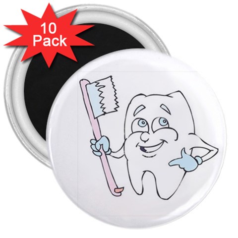 Dentist (custom) 3  Magnet (10 pack) from UrbanLoad.com Front