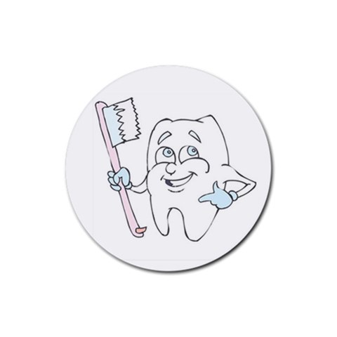 Dentist (custom) Rubber Round Coaster (4 pack) from UrbanLoad.com Front