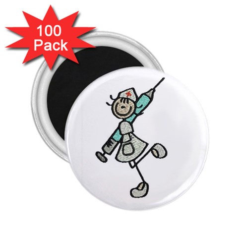 nurse stick 2.25  Magnet (100 pack)  from UrbanLoad.com Front