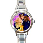 Forget Me Not Round Italian Charm Watch