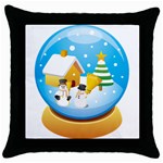sxmas03 Throw Pillow Case (Black)