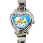 sxmas03 Heart Italian Charm Watch