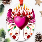 heart005 Ornament (Oval)