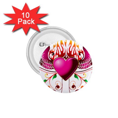 heart005 1.75  Button (10 pack)  from UrbanLoad.com Front