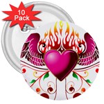 heart005 3  Button (10 pack)