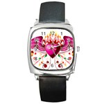 heart005 Square Metal Watch