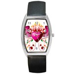 heart005 Barrel Style Metal Watch