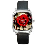 For You Rose Square Metal Watch